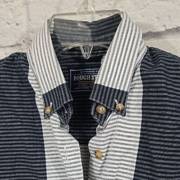 Rough Stock Panhandle Slim Striped Boys XL 18 Western Cowboy Shirt Long Sleeve - Picture 3 of 10